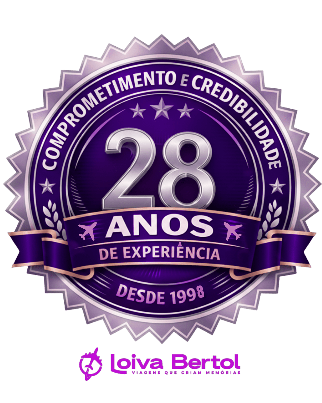 28 anos de experiência - Comprometimento e Credibilidade desde 1998